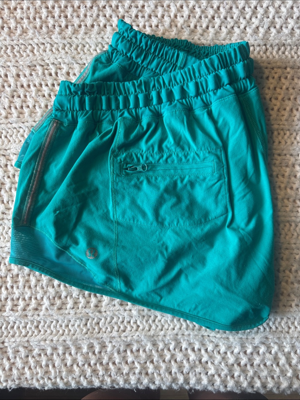 lululemon athletica Teal Active Skort with Zip Pocket